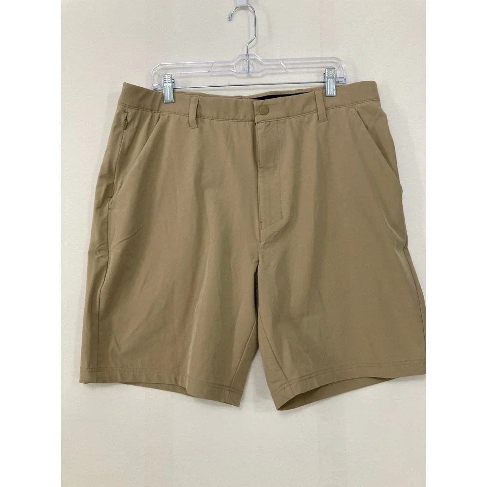 Xersion Athletic Shorts size 36 Tan Khaki Golf Casual Performance Stretch